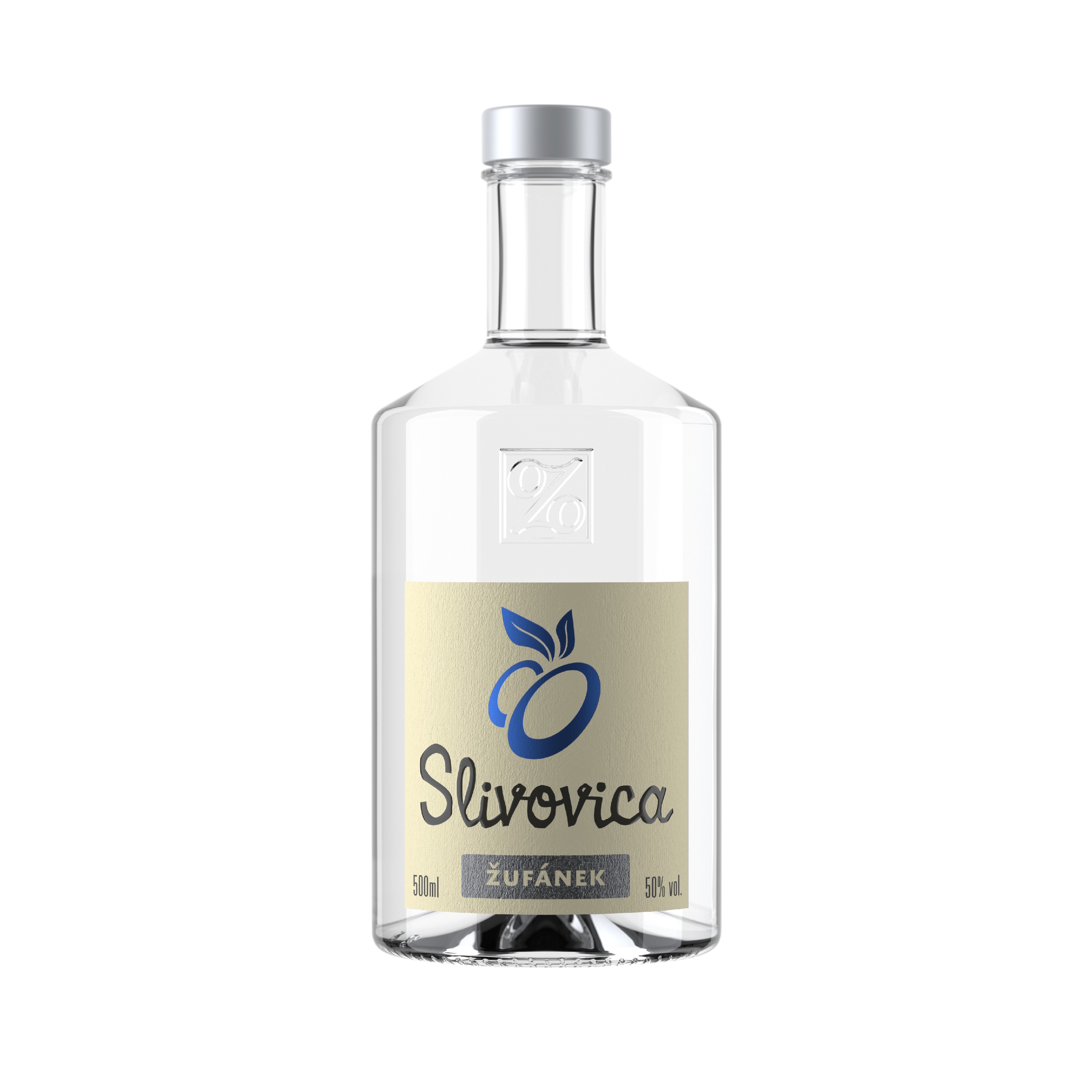 Slivovitz Plum brandy Zufanek, a fine fruit spirit distilled from plums