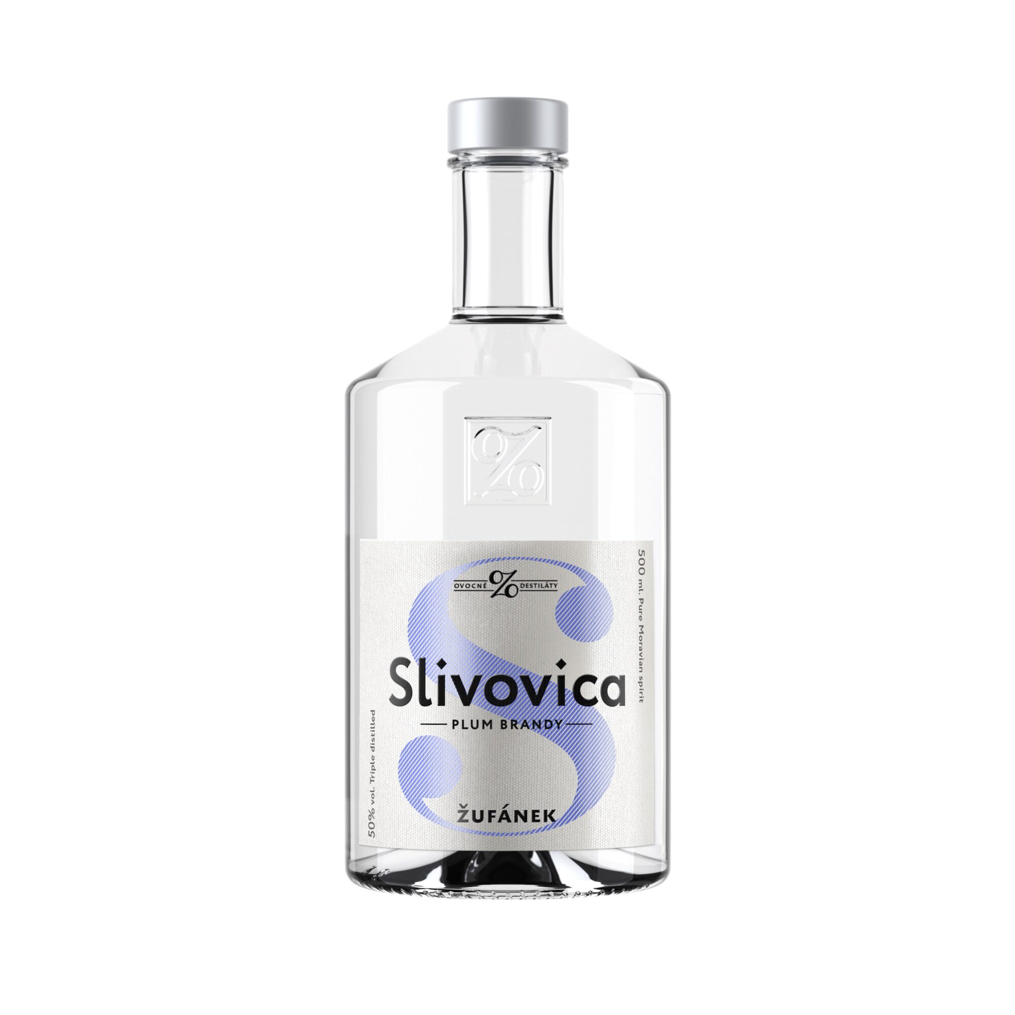 Slivovitz Plum brandy Zufanek, a fine fruit spirit distilled from plums